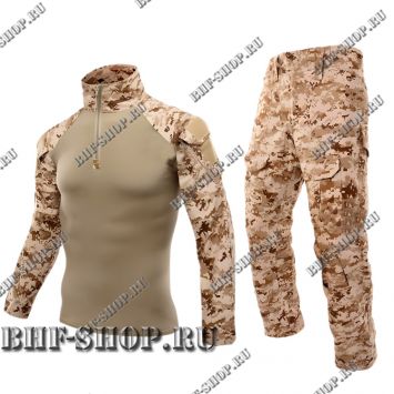 Костюм боевой тактический TACTICA 7.62 с защитой локтей и коленей Цифра Песок