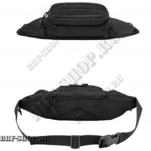 Сумка тактическая поясная/наплечная тактическая MOLLE Velcro B-9038 Черная