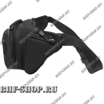 Сумка тактическая поясная/наплечная тактическая MOLLE Velcro B-9038 Черная