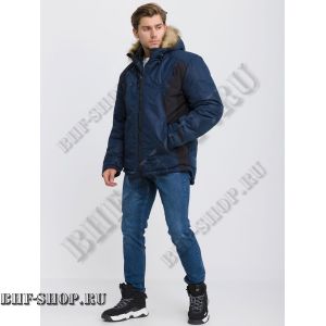 Куртка зимняя Baycal-Великан Мембрана-SoftShell Темно-Синяя 