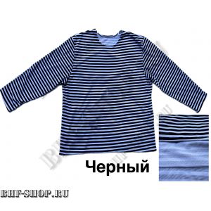 Тельняшка-Великан зимняя с начесом Черная