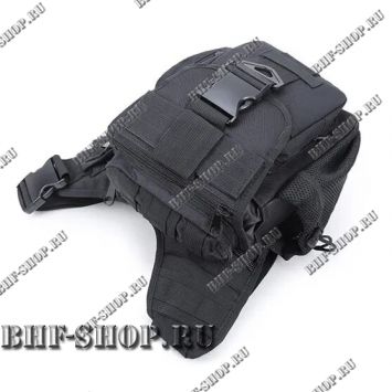 Сумка через плечо тактическая 8 литров Multi-Sling Bag 7,62 - Черная