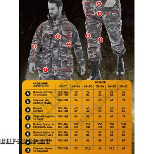 Костюм Горка 8 ПРЕМИУМ Демисезонная СМ рип-стоп Акупат