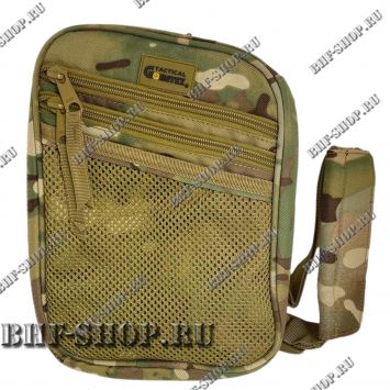 Тактическая наплечная сумка Кобура GONGTEX Pouch TMP Series Мультикам 