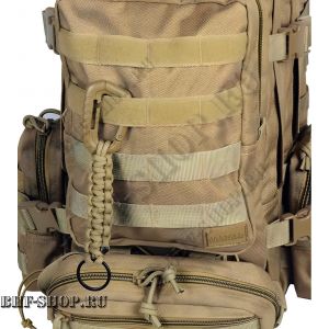Брелок-паракорд-карабин 3 в 1 тактический GONGTEX TACTICAL Черный