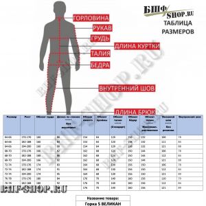 Костюм Горка 5 (ГОРКА С) ВЕЛИКАН Питон Черный