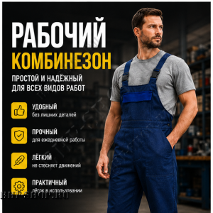 Полукомбинезон рабочий ИТР Синий