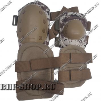 Наколенники и налокотники Tactica 7.62 O-Form Цифра Песок