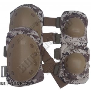 Наколенники и налокотники Tactica 7.62 O-Form Цифра Песок