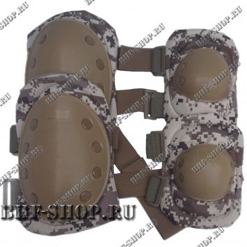 Наколенники и налокотники Tactica 7.62 O-Form Цифра Песок