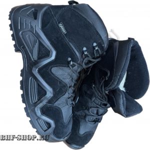 Ботинки зимние с мехом тактические Средние Черные