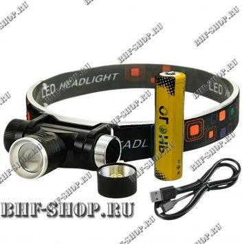 Мощный налобный светодиодный фонарь Огонь  HT-560-1 