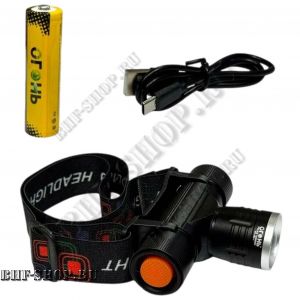 Мощный налобный светодиодный фонарь Огонь  HT-560-1 