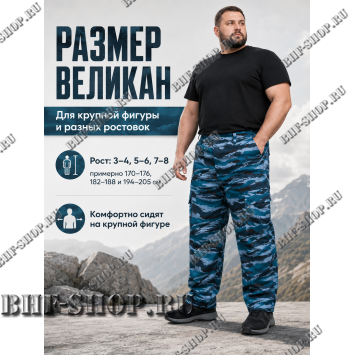 Брюки Стражник-Великан Серый Камыш рип-стоп