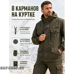 Костюм Горка 8 Рип-Стоп Хаки РОССИЯ