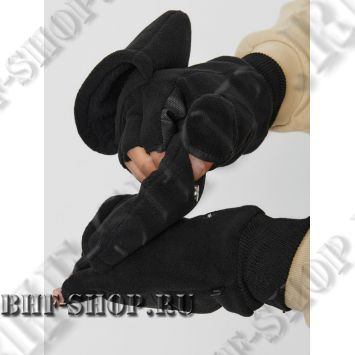 Перчатки-Варежки флисовые Бабек Черные