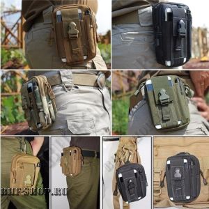 Подсумок утилитарный Molle мобильный для мелких вещей и телефона Олива