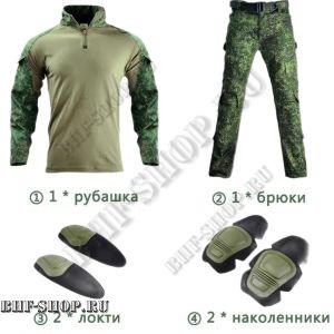 Костюм боевой тактический TACTICA 7.62 с защитой локтей и коленей Пиксель