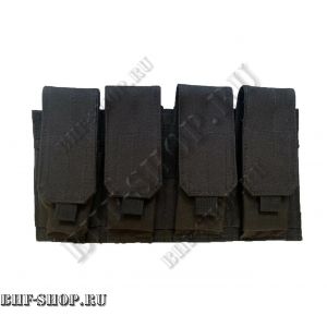 Подсумок закрытый для магазина на 4 отделения Tactica 762 PH-031 Черный