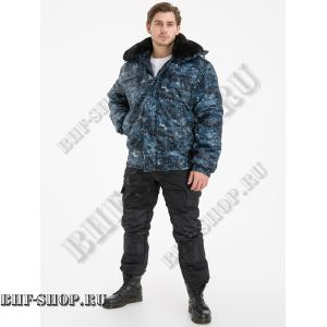 Куртка зимняя для ОХРАНЫ Серый пиксель БШФ+ - 1 серия