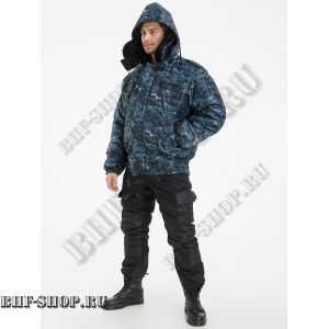 Куртка зимняя для ОХРАНЫ Серый пиксель БШФ+ - 1 серия