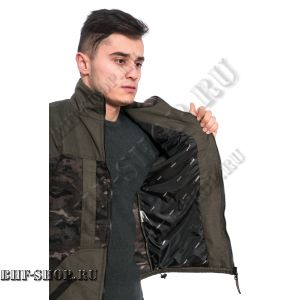 Костюм Сопка Бабек Исландия Черный Мультикам флис