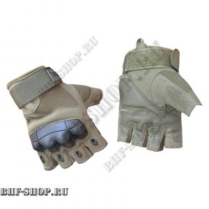 Перчатки тактические беспалые GONGTEX Tactical Gloves летние Хаки