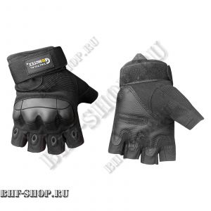 Перчатки тактические беспалые GONGTEX Tactical Gloves летние Черные