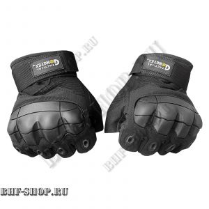 Перчатки тактические беспалые GONGTEX Tactical Gloves летние Черные