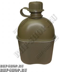 Фляжка тактическая с котелком Серая Цифра ( Акупат )