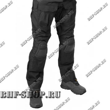 Брюки GONGTEX Alpha Tactical Pants черные с наколенниками