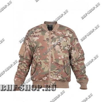 Куртка Пилот мужская утепленная (бомбер) GONGTEX Tactical Soft Flight Jacket Мультикам