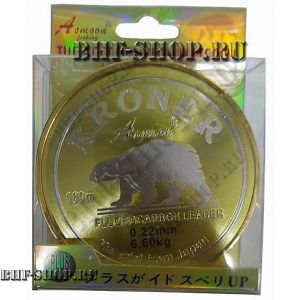 Леска KRONER флюрокарбоновая 0.40 мм. 100 м.