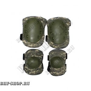 Наколенники и налокотники Tactica 7.62 O-Form Цифровой зеленый
