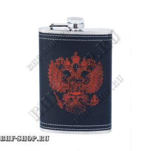 Нержавеющая фляжка подарочная "Герб России" 0,25 л